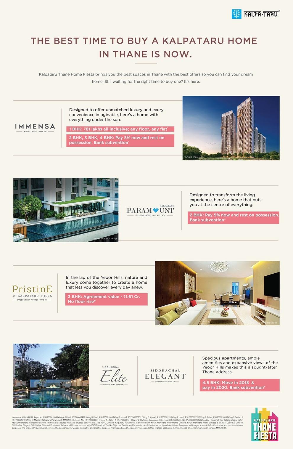 Kalpataru Thane Home Fiesta - The best time to buy a home in Thane is now Update